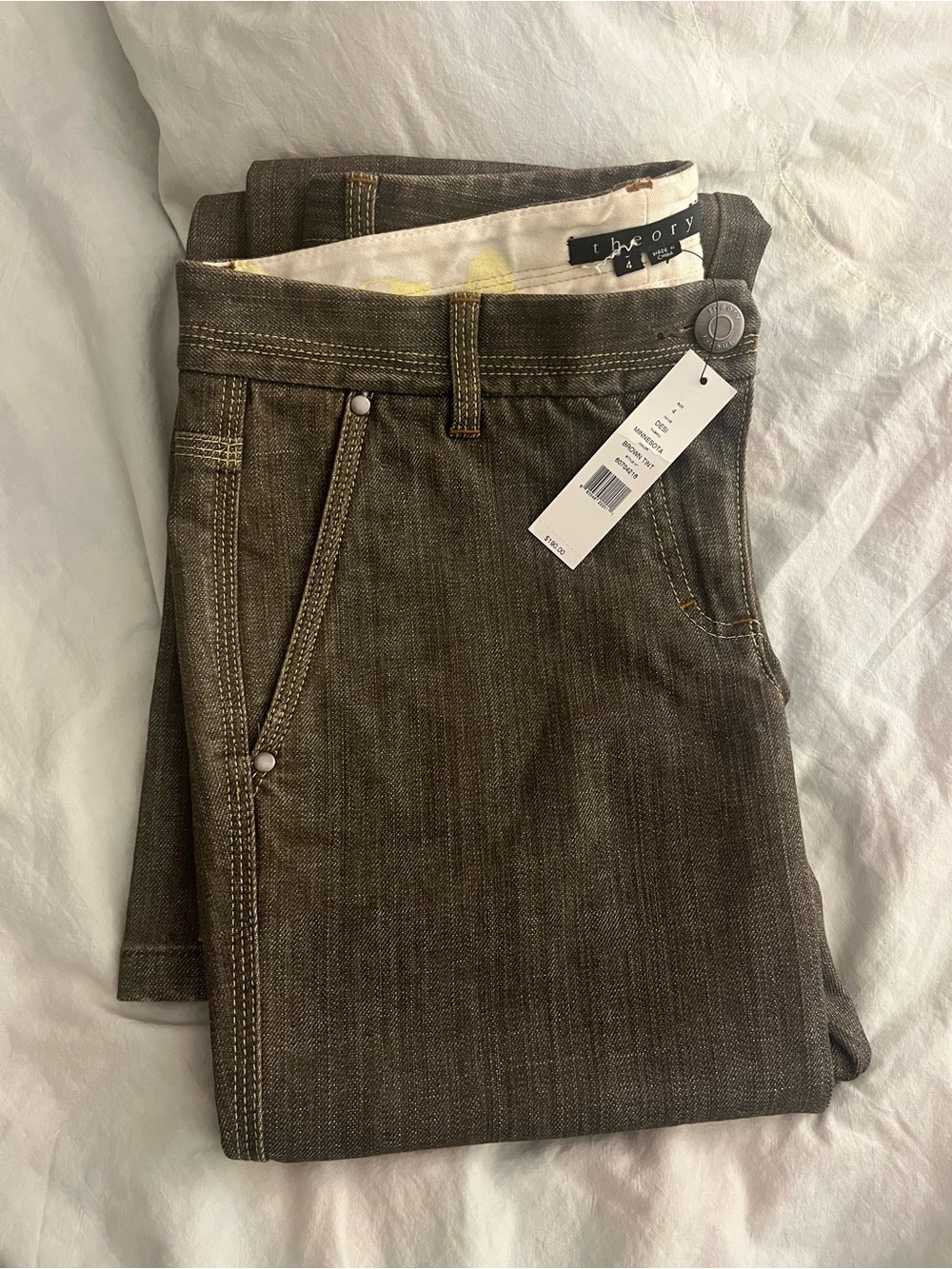 Theory Women’s Dark Brown Straight Jeans size 4